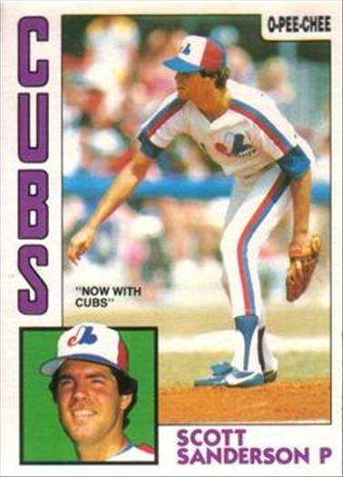 1984 O-Pee-Chee Baseball Cards 164     Scott Sanderson#{Now with Cubs
